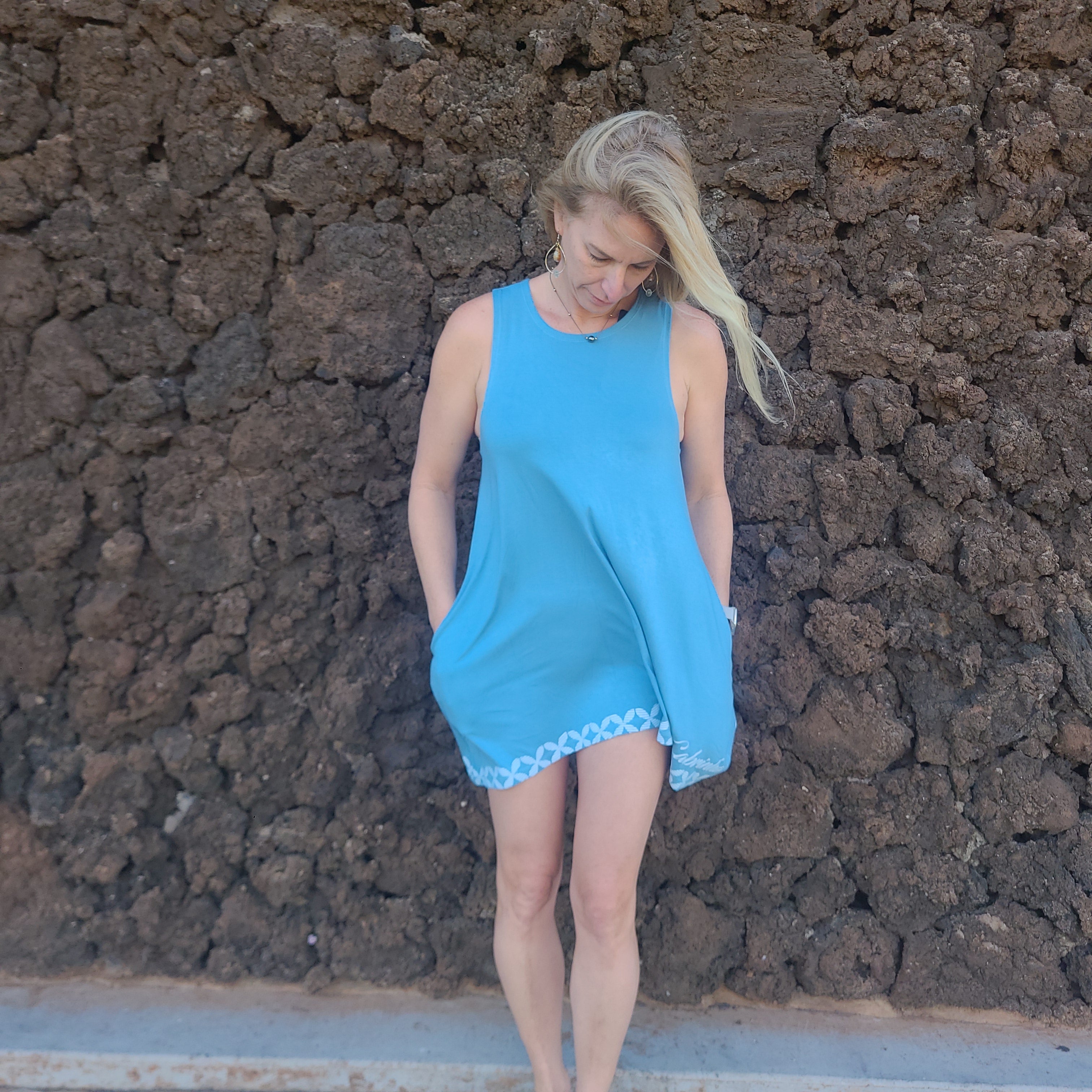 CABRINHA WOMEN's LONG TANK DRESS BLUE