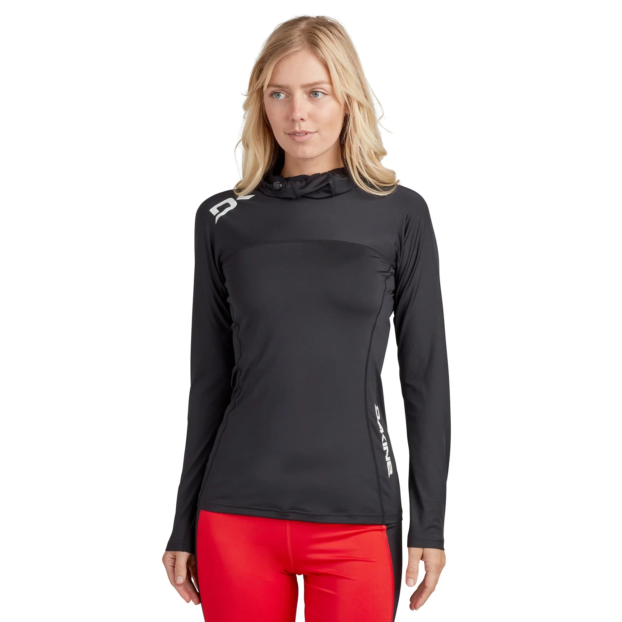 Dakine Women HD Snug Fit Rashguard Hoodie Black